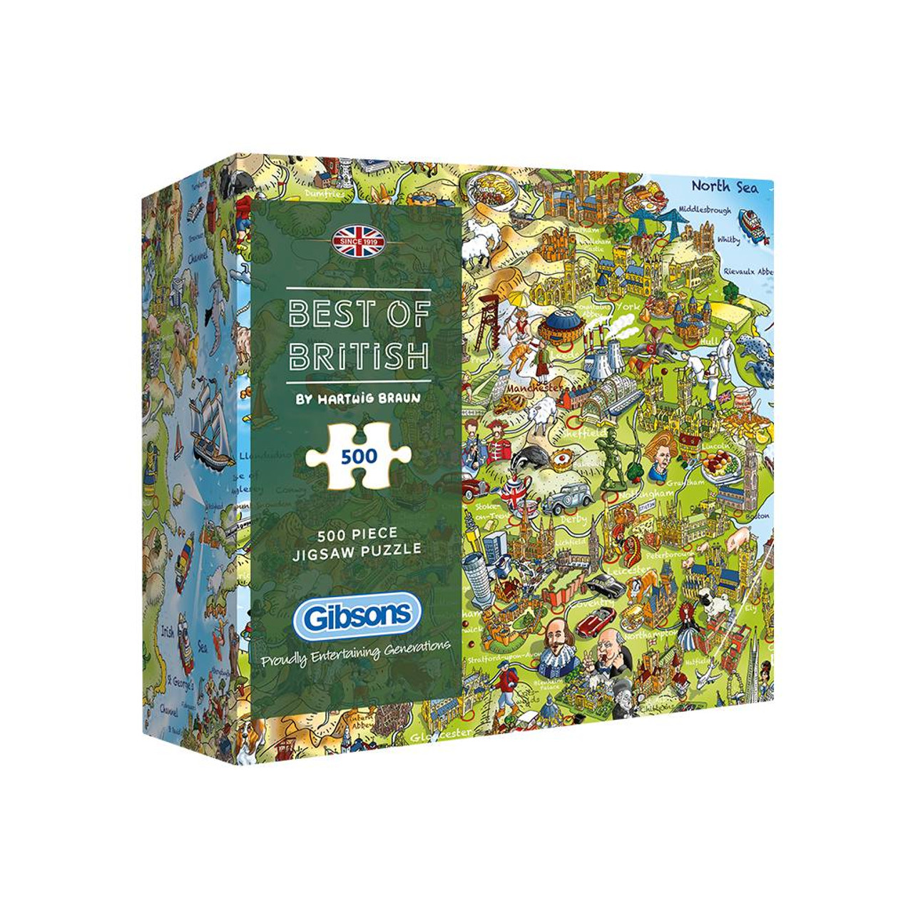 Best Of British Map 500 Piece Jigsaw Puzle