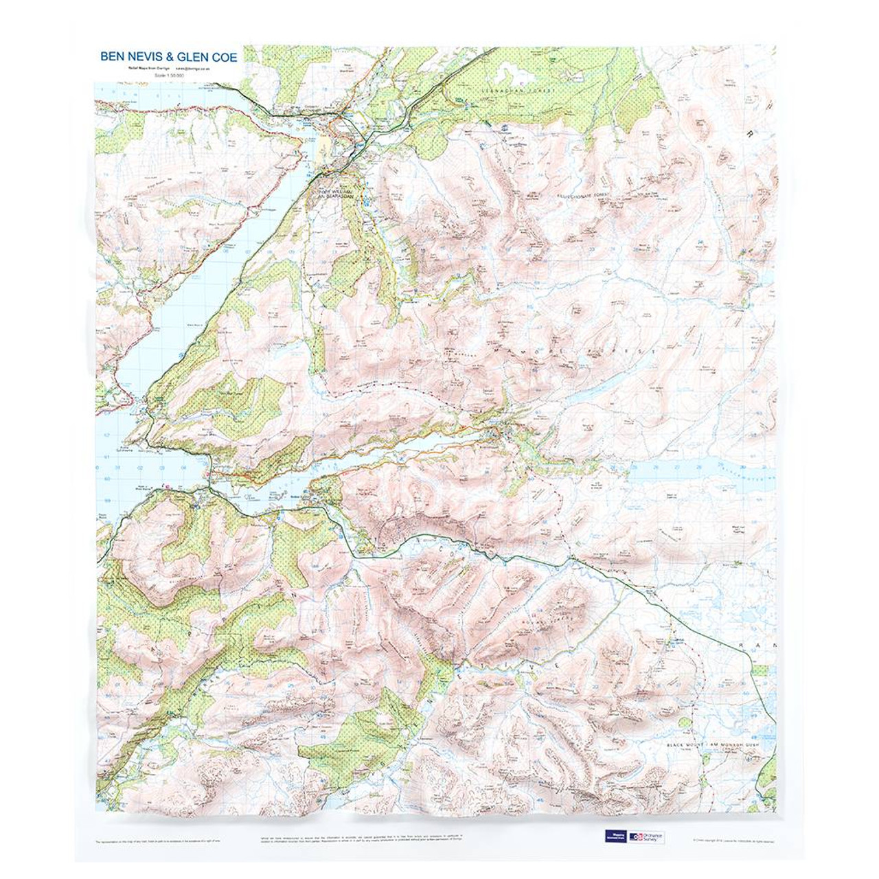 3d Ben Nevis And Glen Coe Relief Map