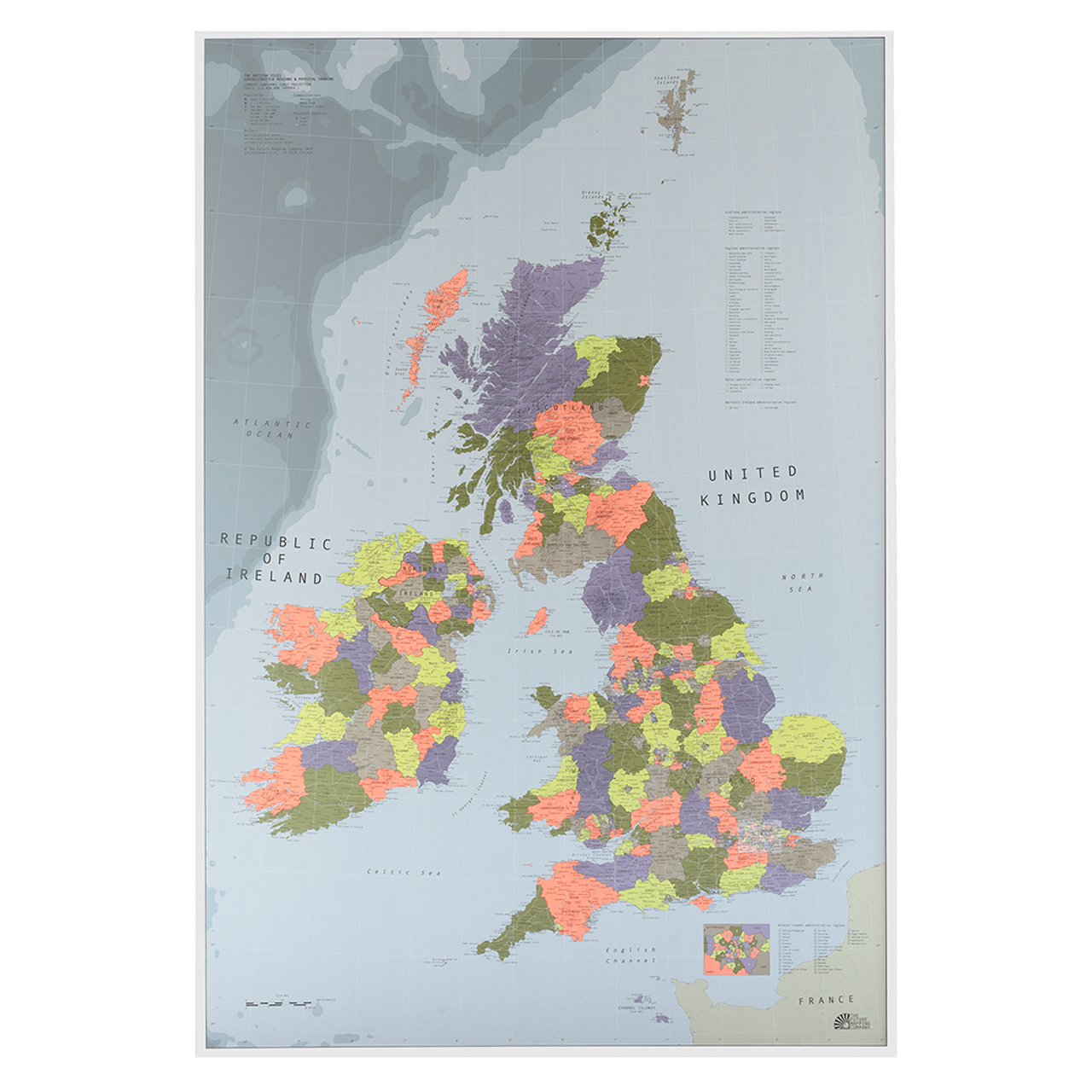 British Isles Wall Map