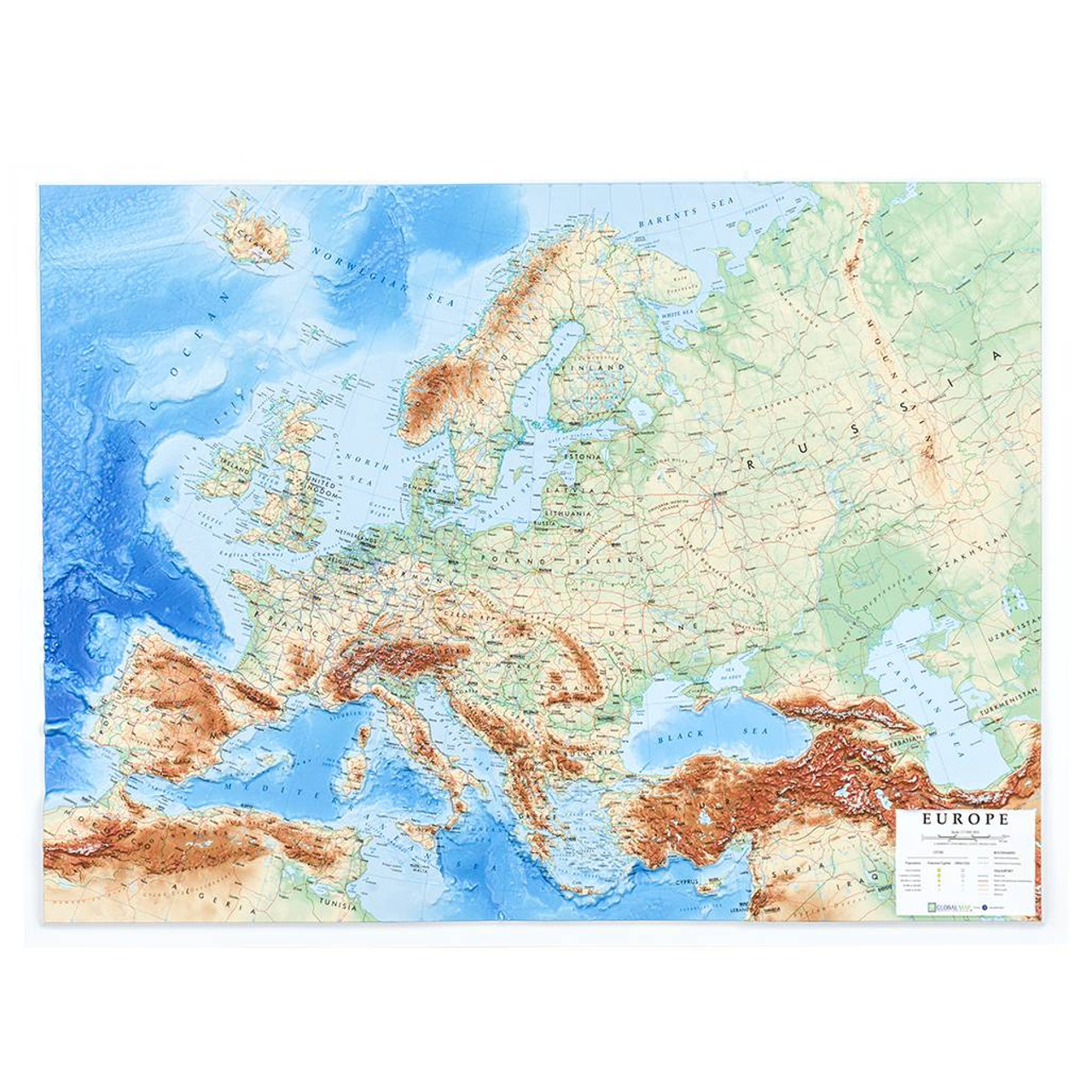 3d Europe Relief Map
