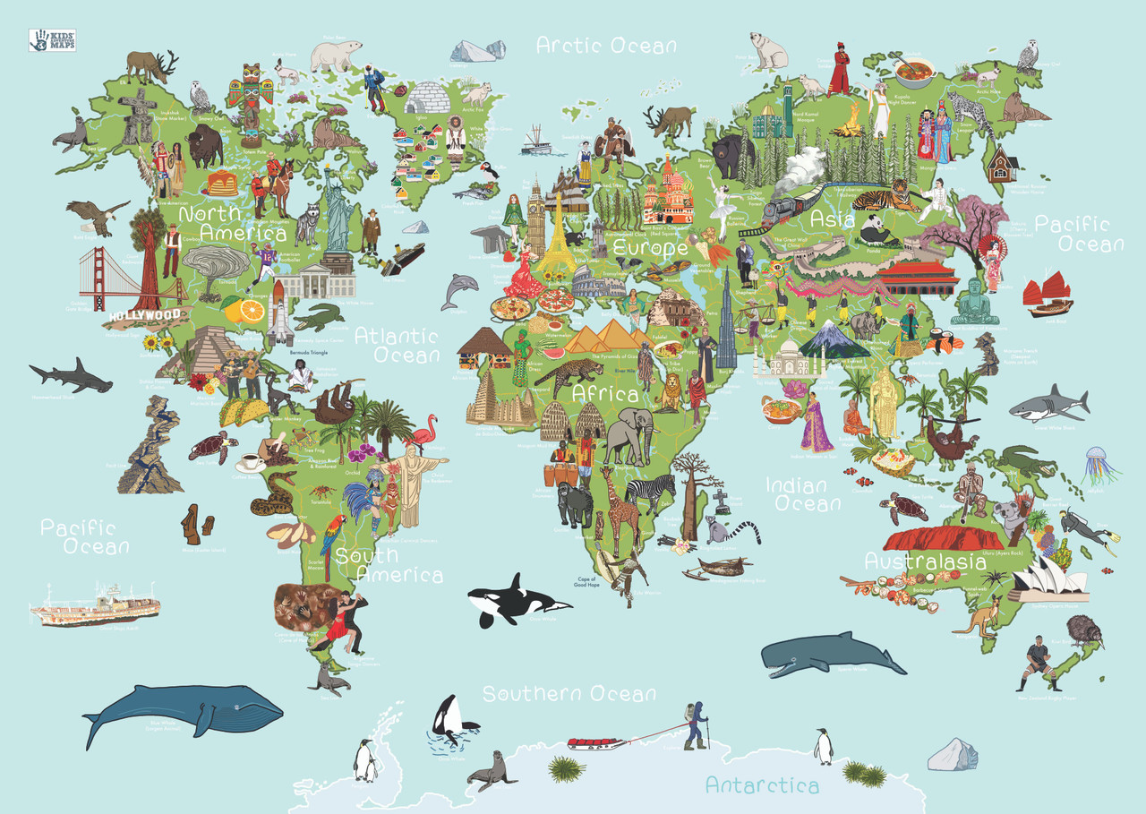 Whole Wide World Kids Map