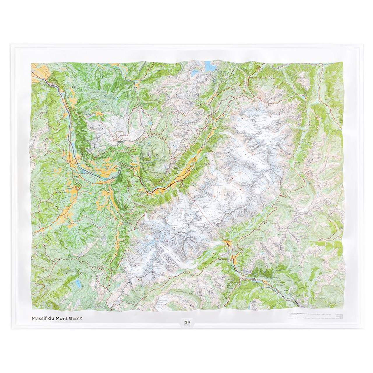 3d Map Of Mont Blanc Massif