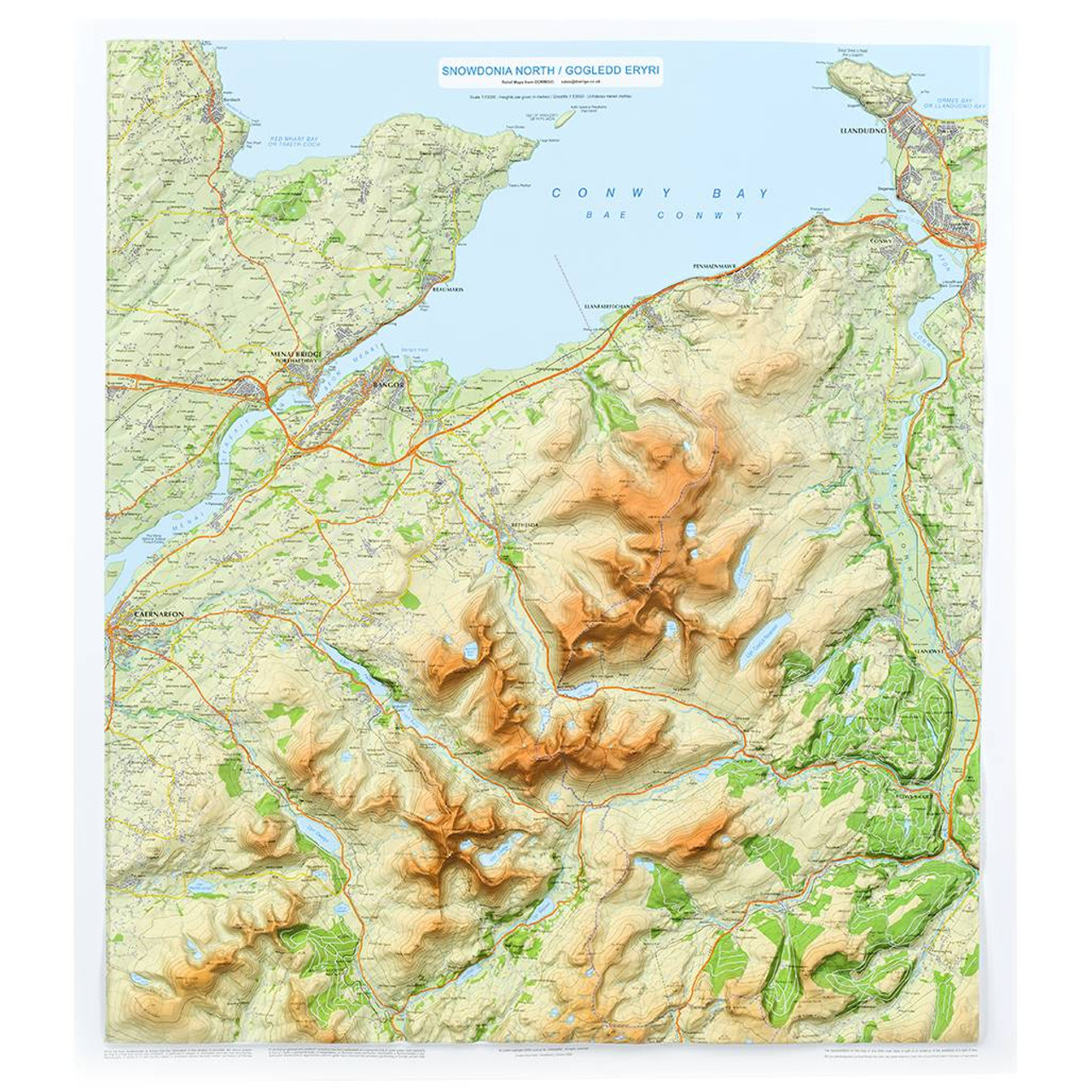 3d Snowdonia Relief Map