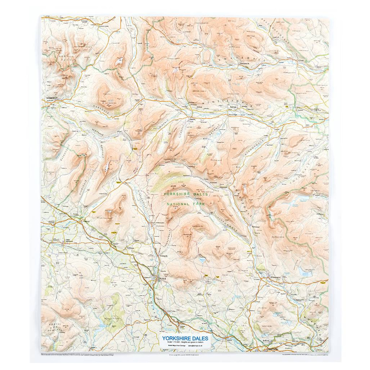 3d Yorkshire Dales Relief Map
