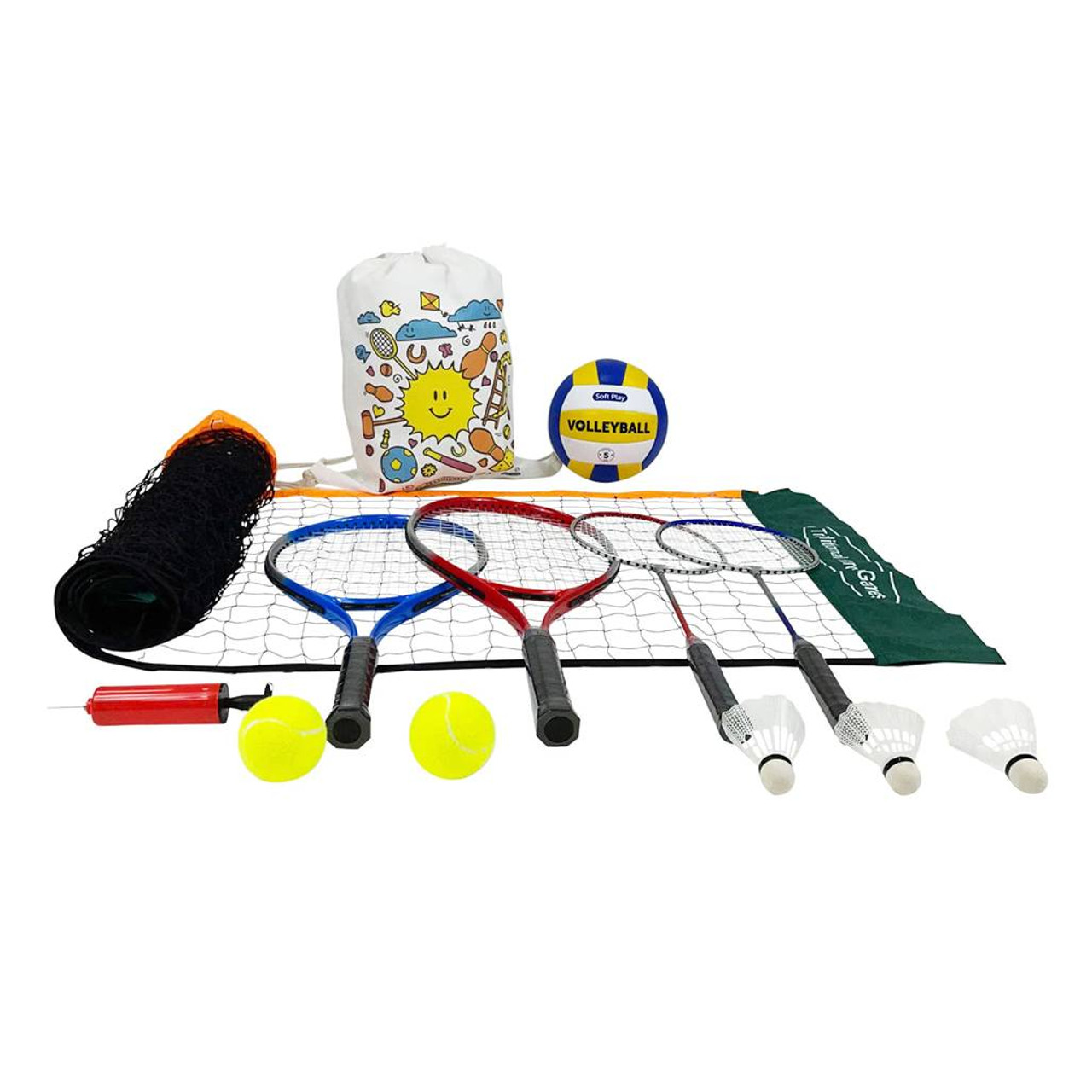 3 In 1 Badminton VolleyballandTennis Playset With 5m Net