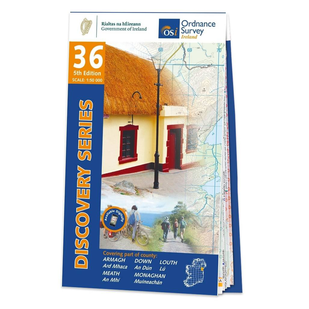 Map Of County Armagh  Down  Louth  Meath And Monaghan: Osi Discovery 36