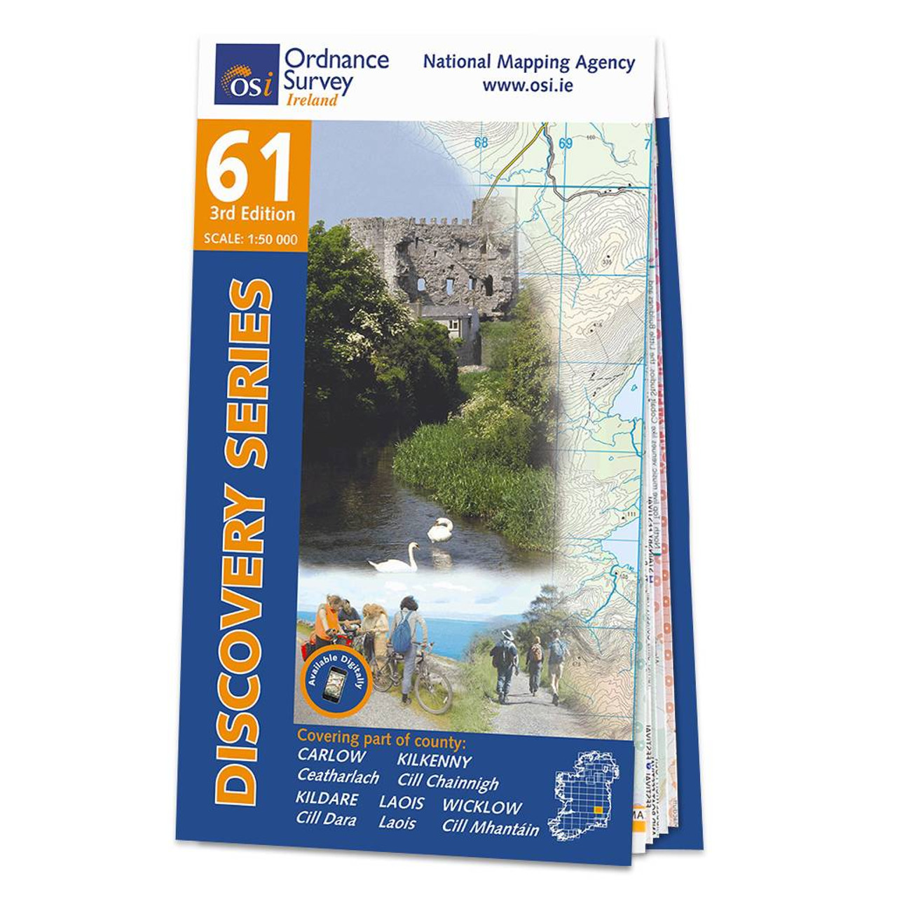Map Of County Carlow  Kildare  Kilkenny  Laois And Wicklow: Osi Discovery 61