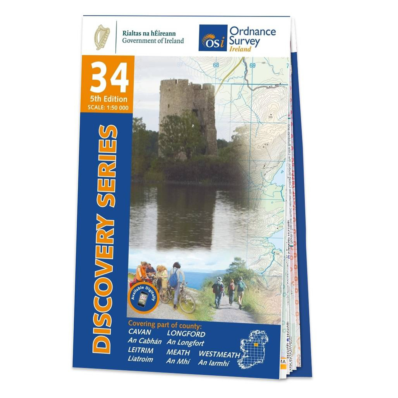 Map Of County Cavan longford  Leitrim  Meath And Westmeath: Osi Discovery 34