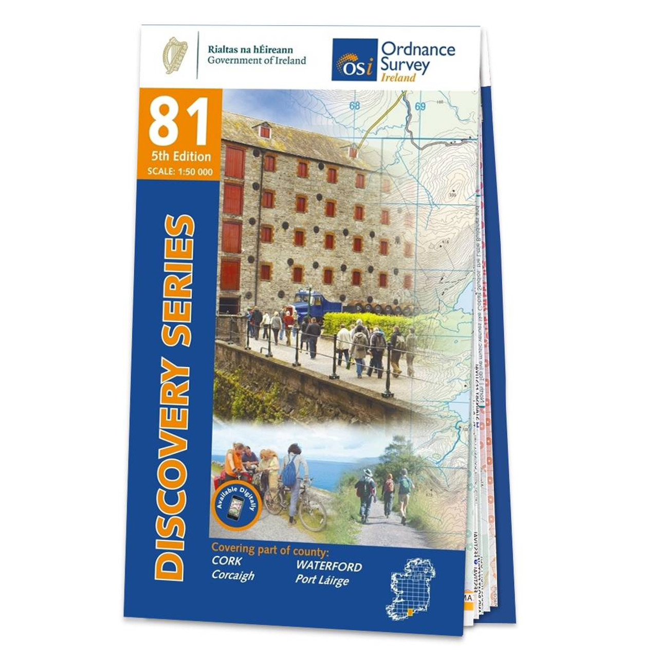 Map Of County Cork And Waterford: Osi Discovery 81