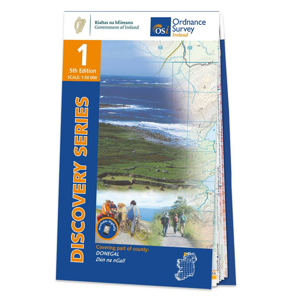 Map Of County Donegal: Osi Discovery 01