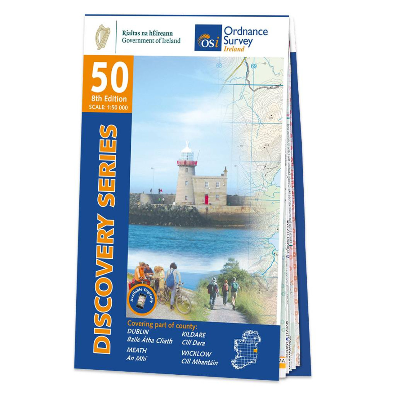 Map Of County Dublin  Kildare  Meath And Wicklow: Osi Discovery 50