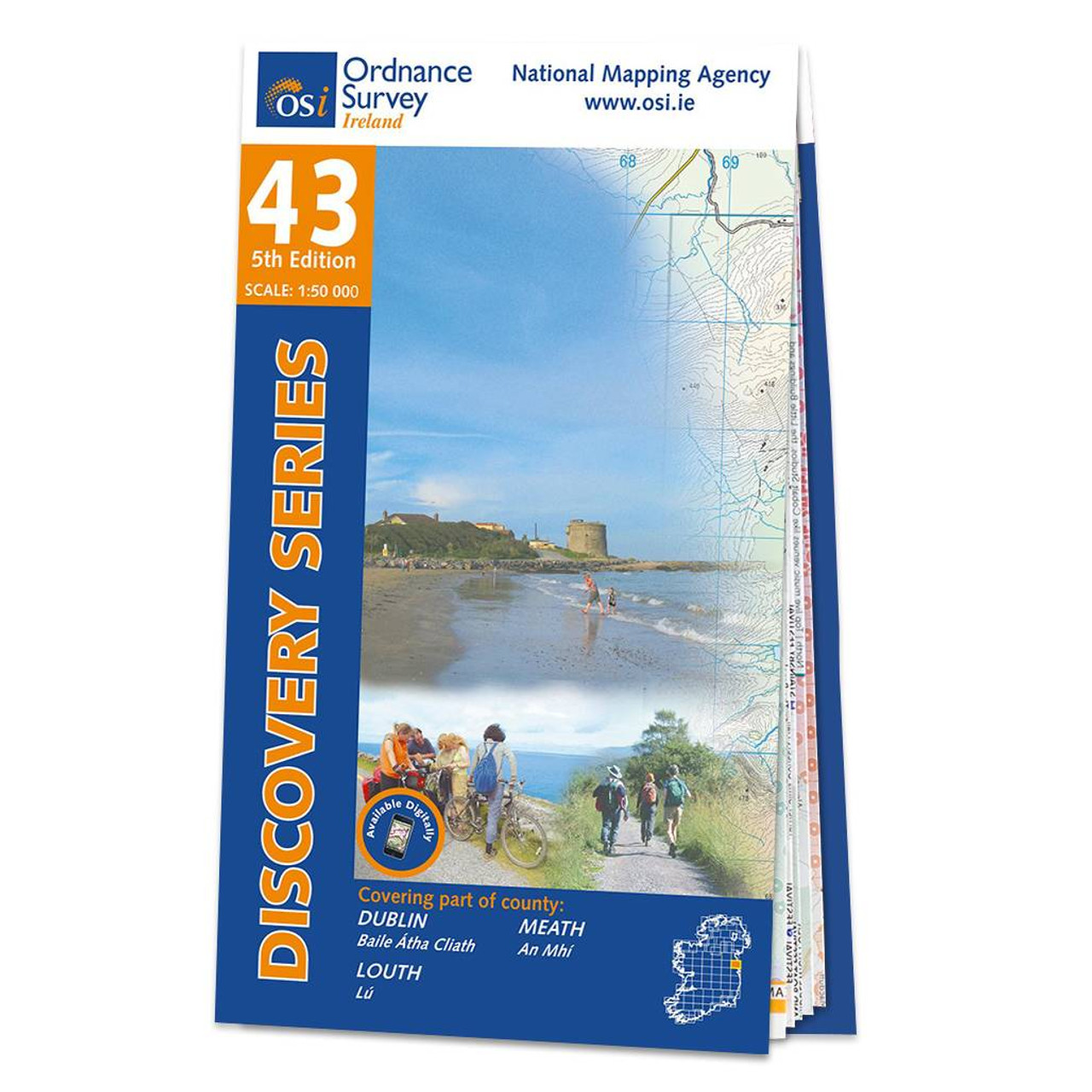 Map Of County Dublin  Meath And Louth: Osi Discovery 43