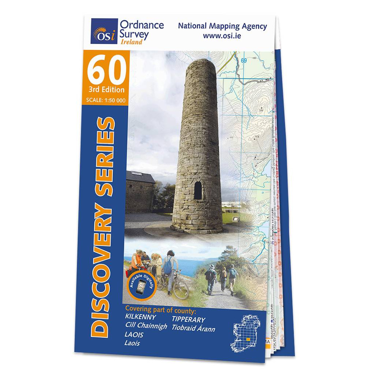 Map Of County Kilkenny  Laois And Tipperary: Osi Discovery 60