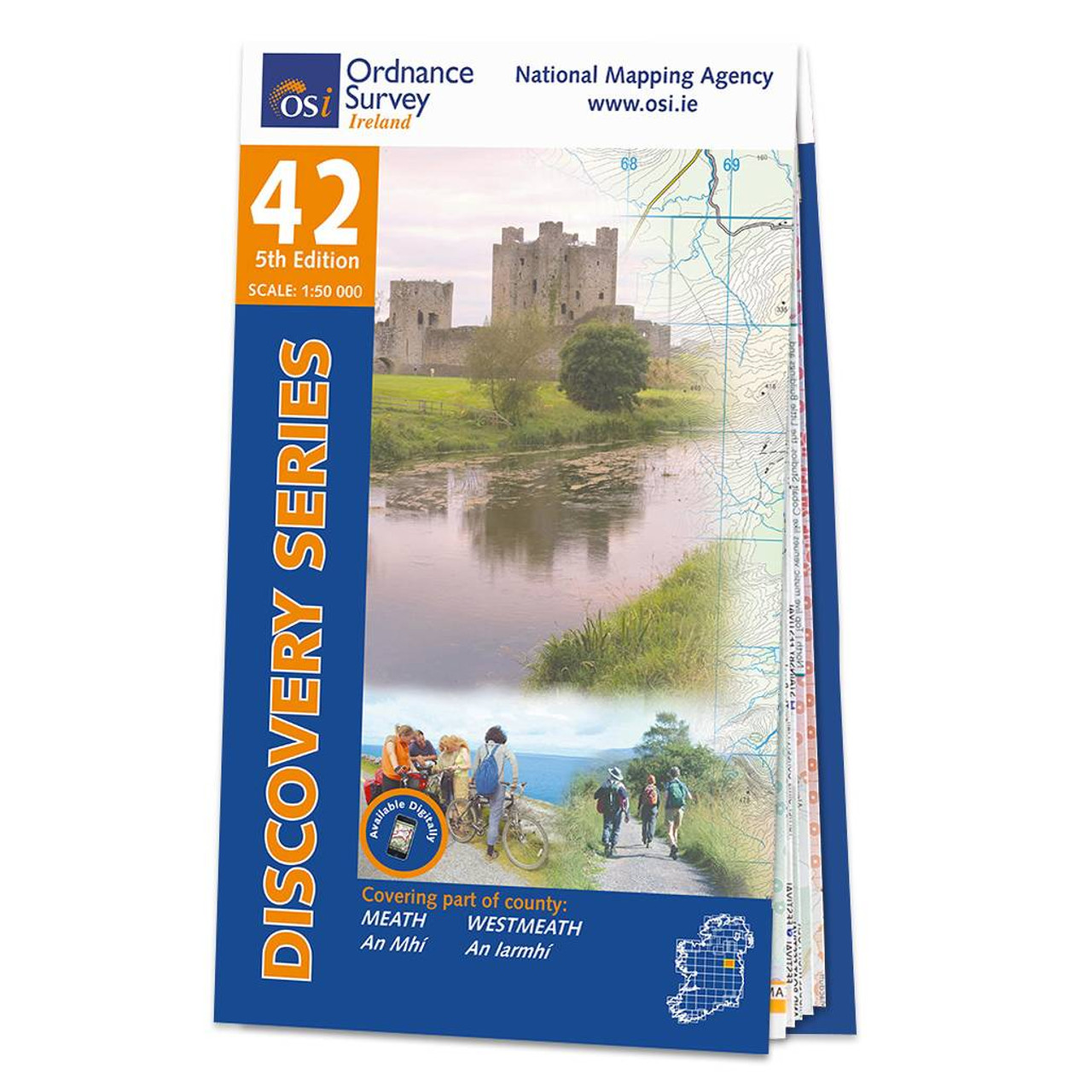 Map Of County Westmeath And Meath: Osi Discovery 42