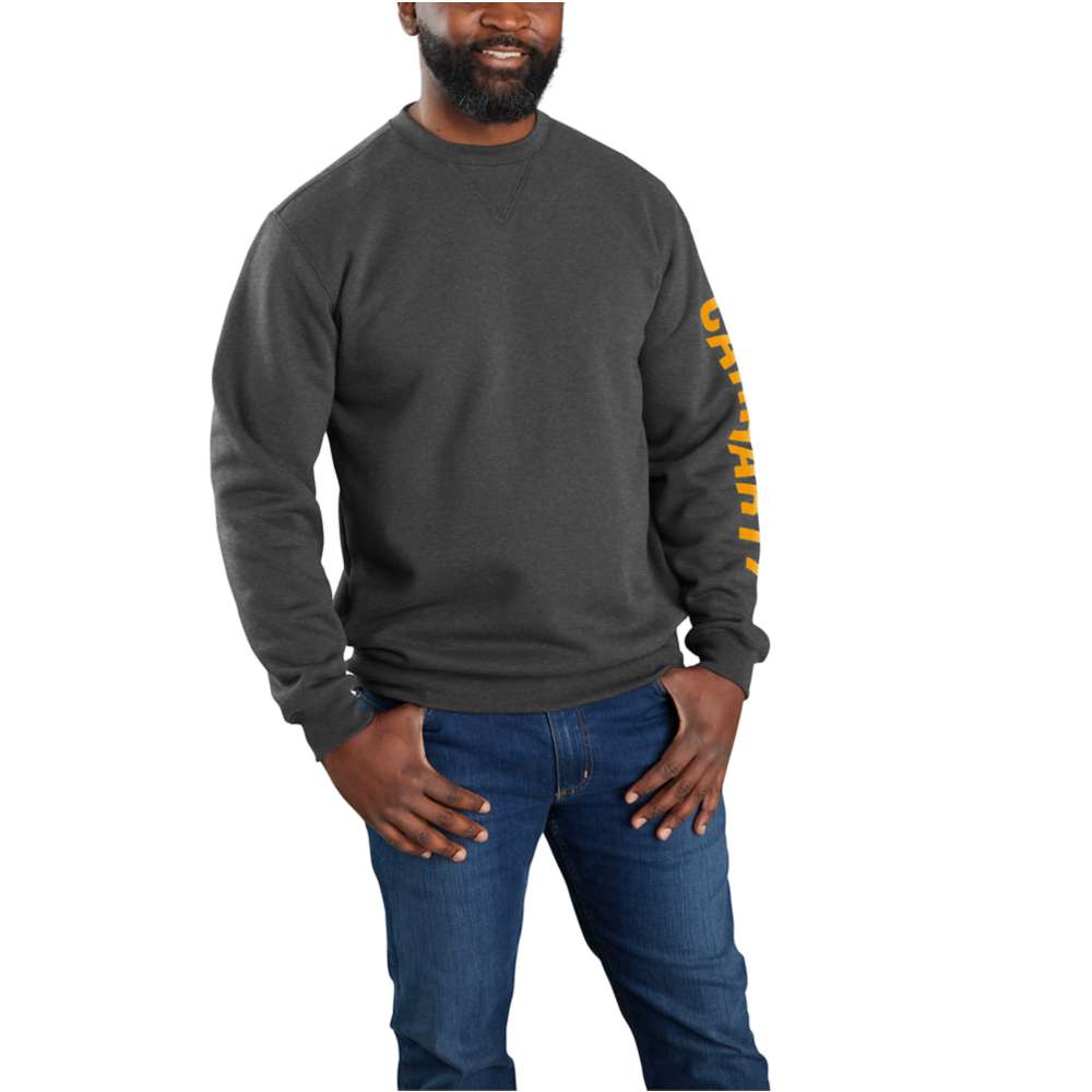 Carhartt Mens Crewneck Loose Fit Graphic Logo Sweatshirt L - Chest 42-44 (107-112cm)