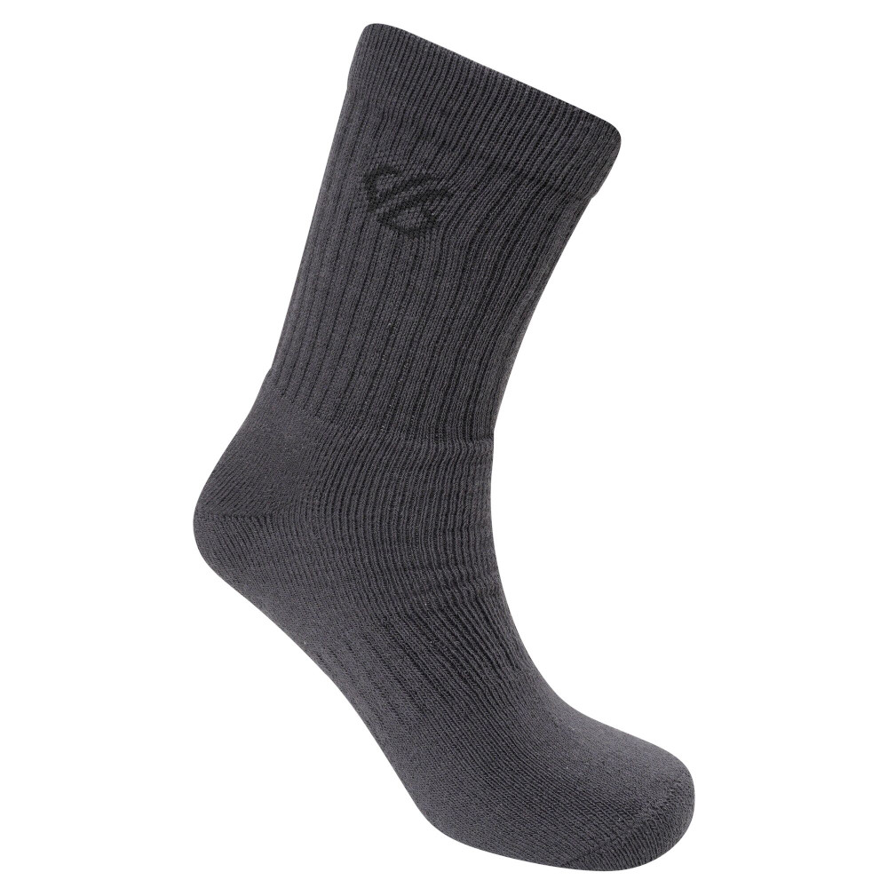 Dare 2b Mens 3 Pack Ribbed Cuff Essential Sport Socks Uk Size 3-5