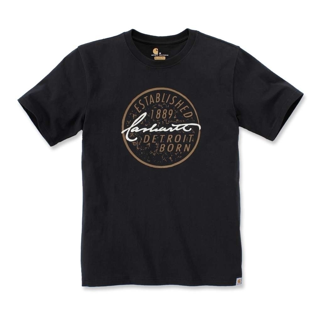 Carhartt Mens Detroit Born Logo Short Sleeve Cotton T Shirt Xs - Chest 30-32 (76-81cm)