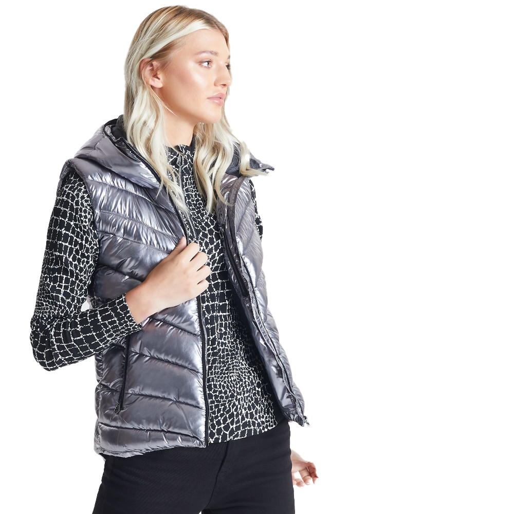 Dare 2b Womens Complicate Warm Quilted Hooded Gilet Jacket Uk 10 - Bust 34  (86cm)
