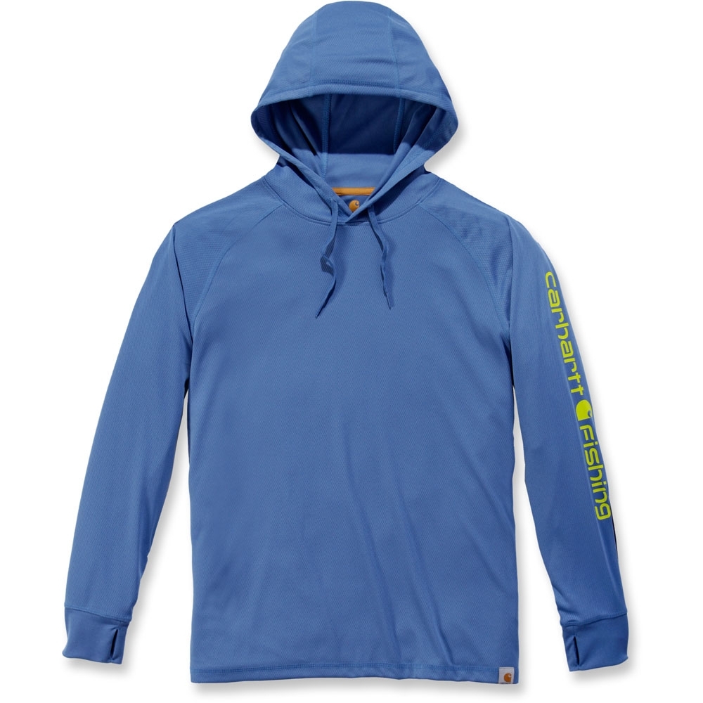 Carhartt Mens Fishing Hooded Fast Drying Long Sleeve T Shirt Xs - Waist 24-26 (61-66cm)
