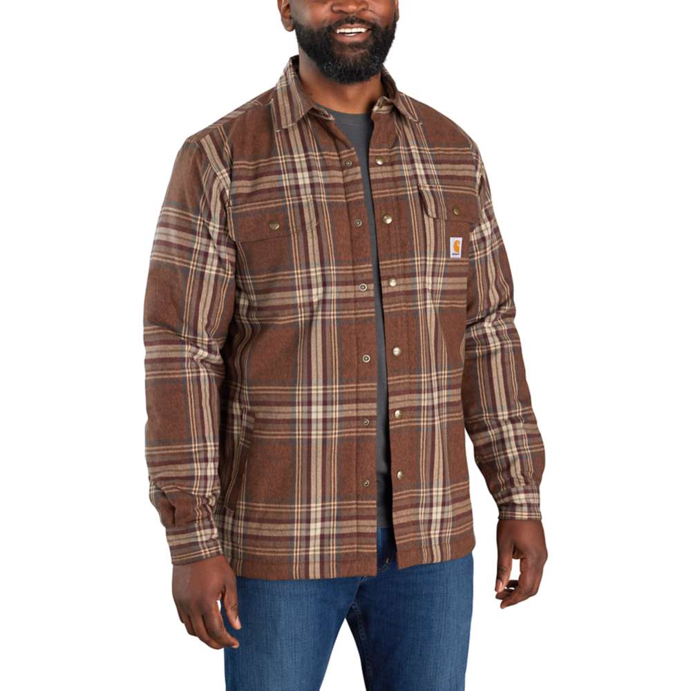 Carhartt Mens Flannel Sherpa Lined Relaxed Fit Shirt Jacket L - Chest 42-44 (107-112cm)