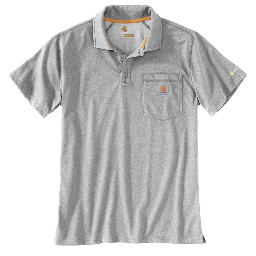 Carhartt Mens Force Cotton Delmont Pocket Polo T Shirt Tee L - Chest 42-44 (107-112cm)