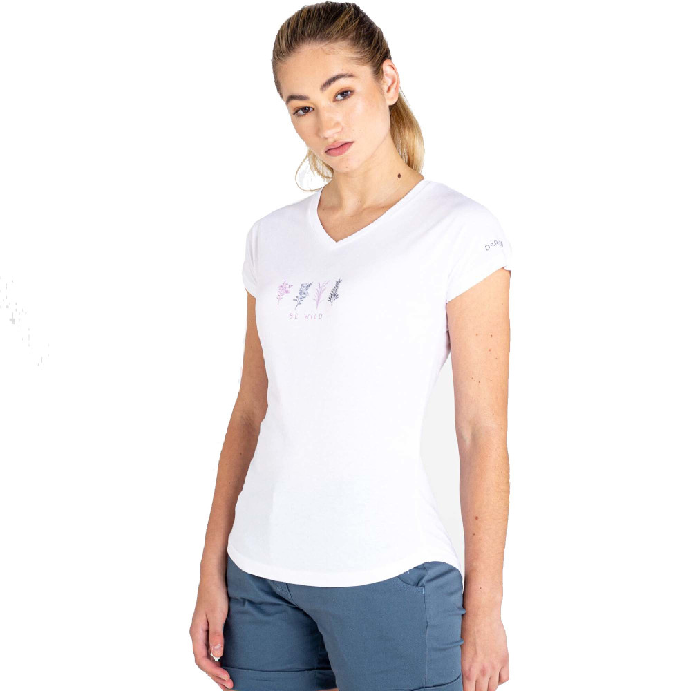 Dare 2b Womens Moments Ii Casual Cotton Graphic T Shirt Uk 24- Chest 49  (125cm)