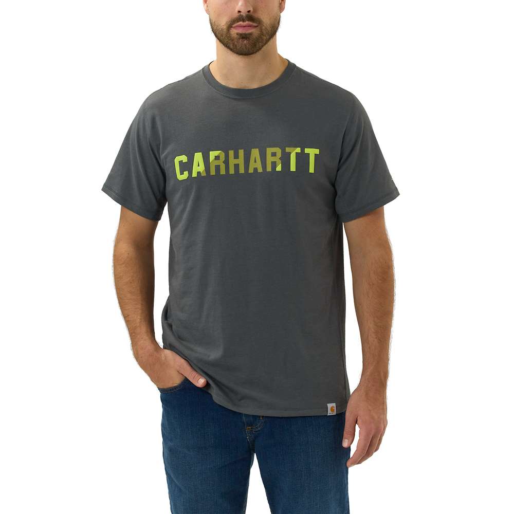 Carhartt Mens Force Flex Block Logo Short Sleeve T Shirt M - Chest 38-40 (97-102cm)