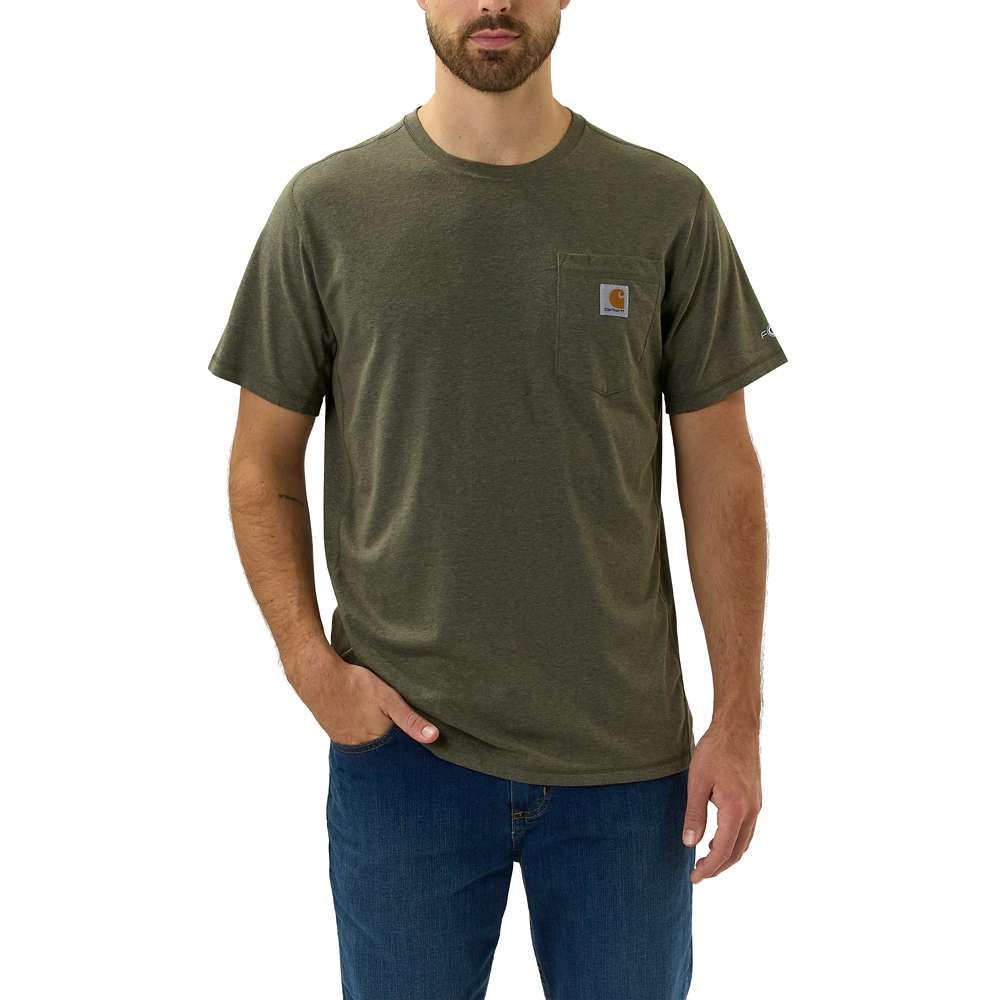 Carhartt Mens Force Flex Pocket Relaxed Short Sleeve T Shirt L - Chest 42-44 (107-112cm)
