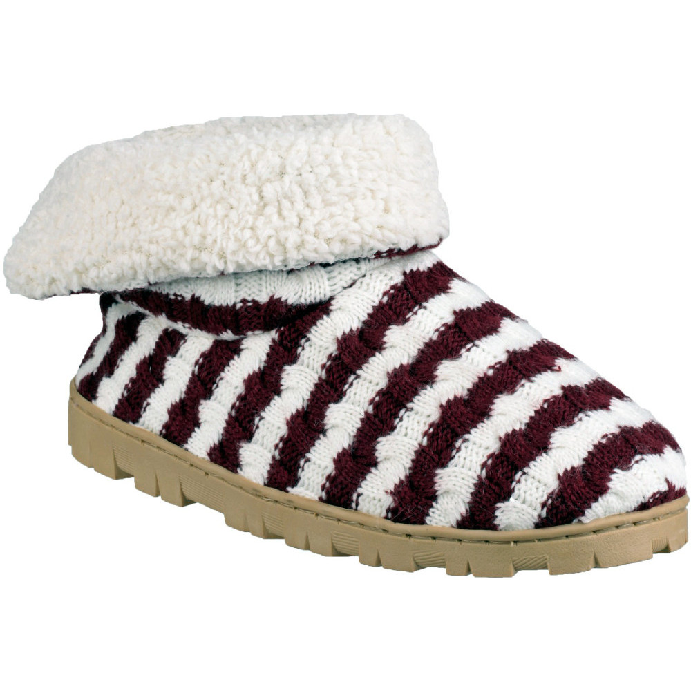 Divaz Womens/ladies Latvia Micro Fleece Padded Slipper Shoes Small