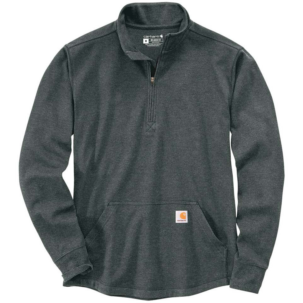 Carhartt Mens Half Zip Thermal Long Sleeve T Shirt L - Chest 42-44 (107-112cm)