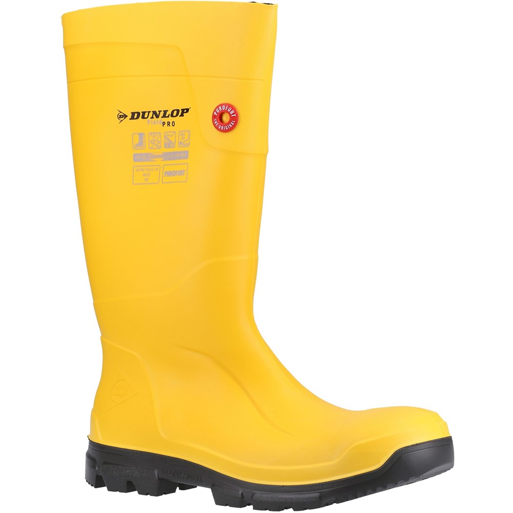 Dunlop Mens Purofort Field Pro Full Safety Wellington Boots Uk Size 5 (eu 38)
