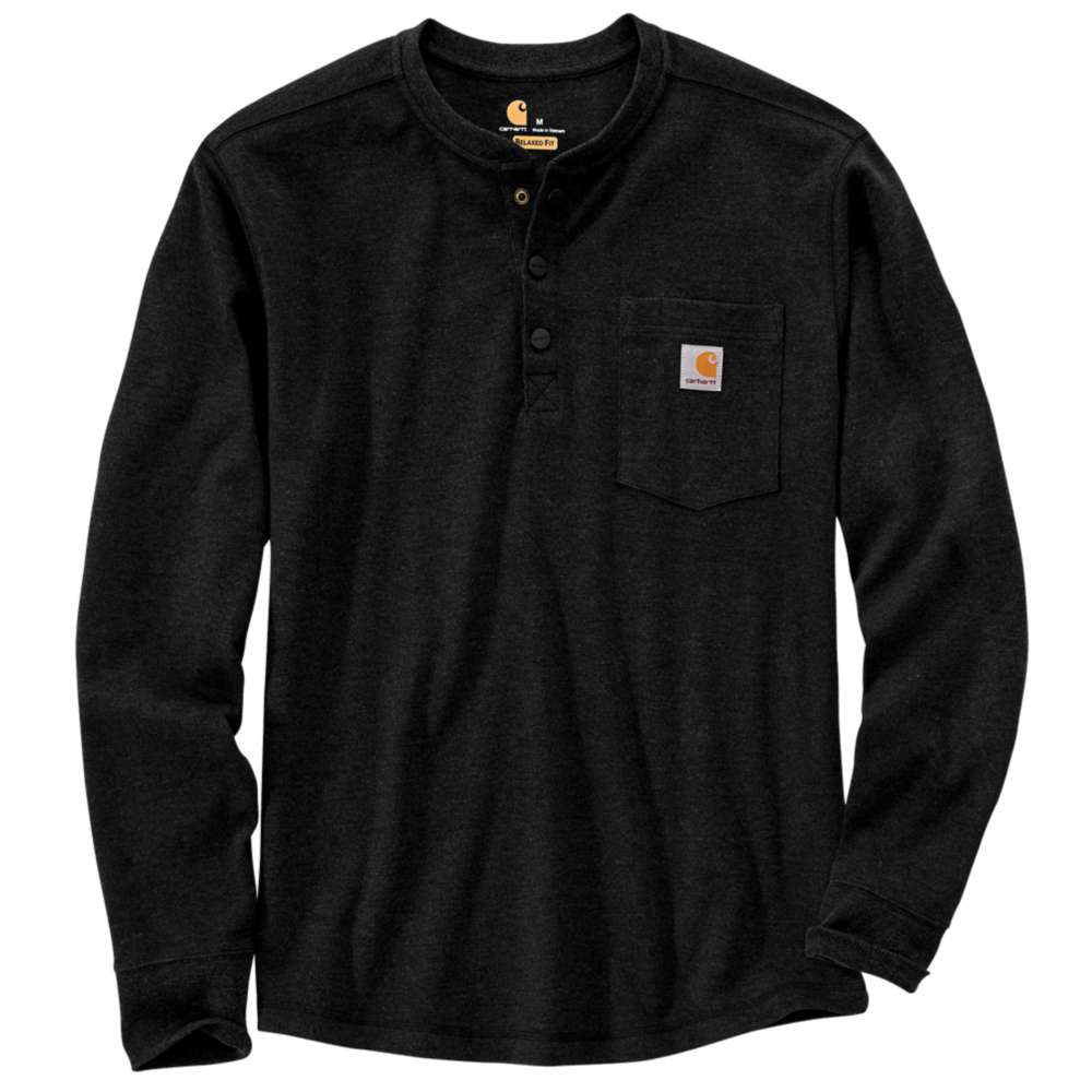 Carhartt Mens Henley Pocket Thermal Long Sleeve T Shirt L - Chest 42-44 (107-112cm)