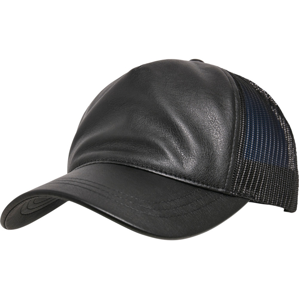 Flexfit By Yupoong Mens Leather Mesh Trucker Baseball Cap One Size