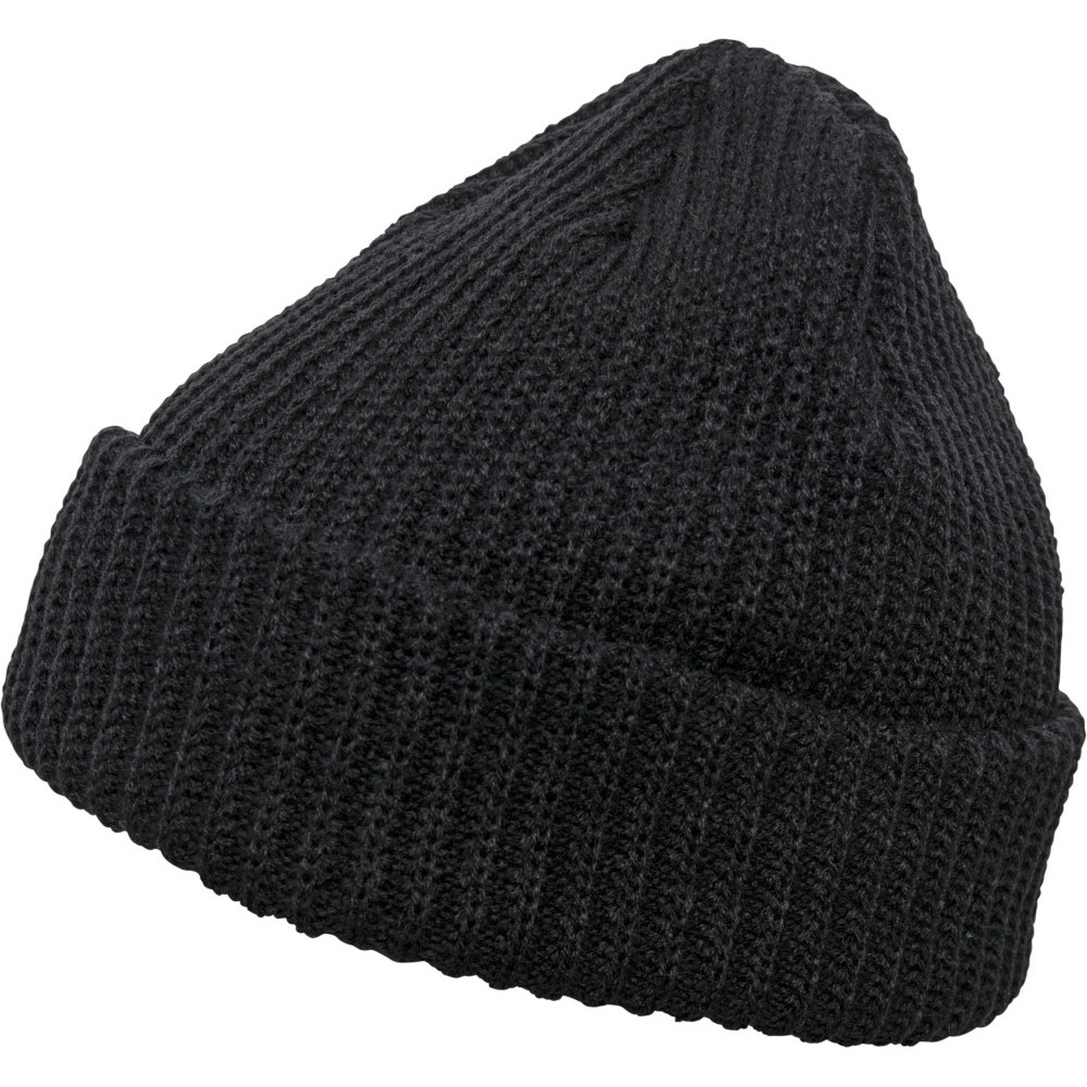 Flexfit By Yupoong Mens Rib Turnup Warm Beanie Hat One Size