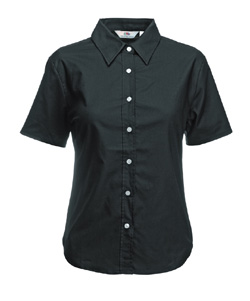 Fruit Of The Loom Lady-fit Short Sleeve Oxford Shirt