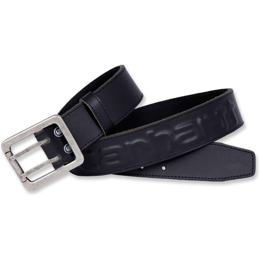 Carhartt Mens Leather Logo Belt Waist 36 (91.44cm)