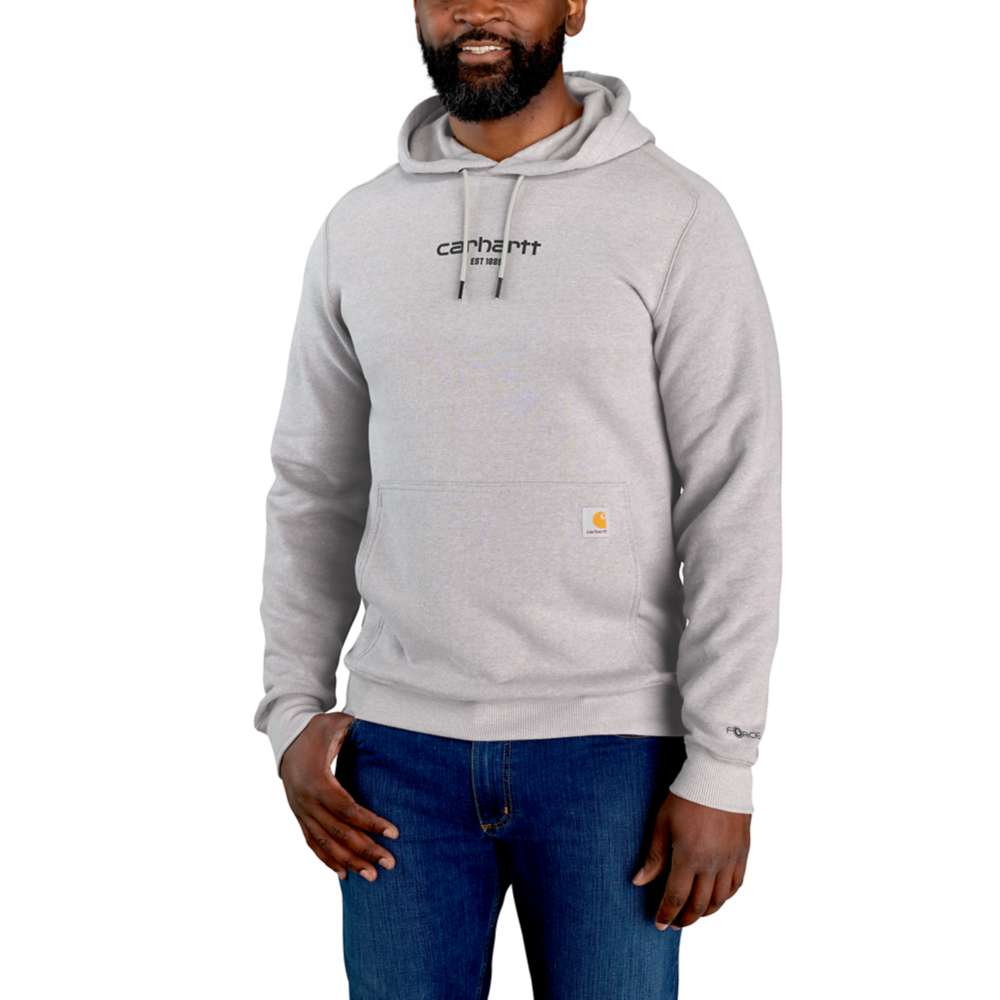 Carhartt Mens Lightweight Logo Relaxed Fit Graphic Hoodie L - Chest 42-44 (107-112cm)