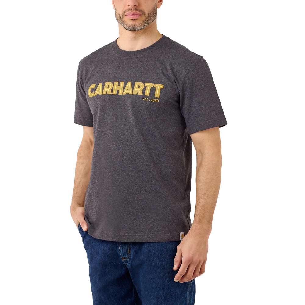 Carhartt Mens Logo Graphic Relaxed Fit Short Sleeve T Shirt L - Chest 42-44 (107-112cm)