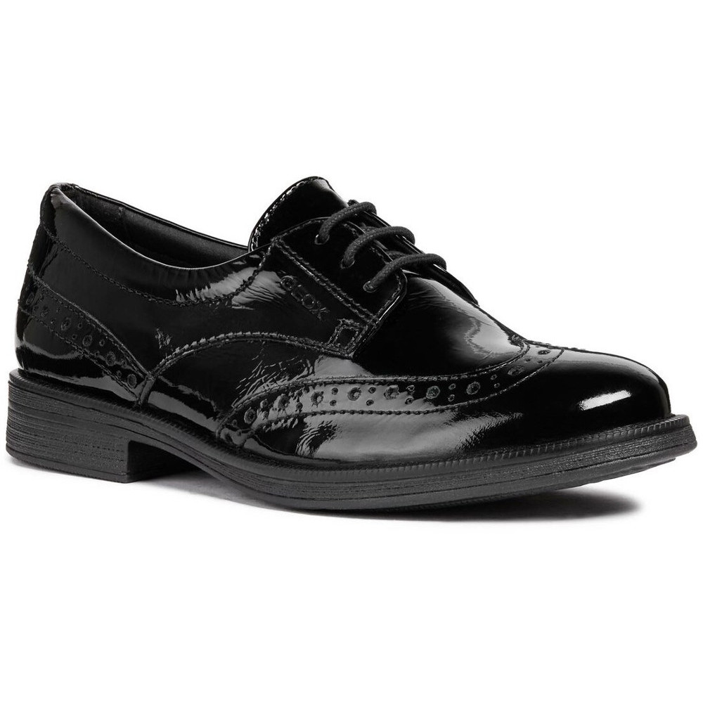 Geox Girls J Agata D Lace Up Leather Brogue School Shoes Uk Size 3 (eu 36)