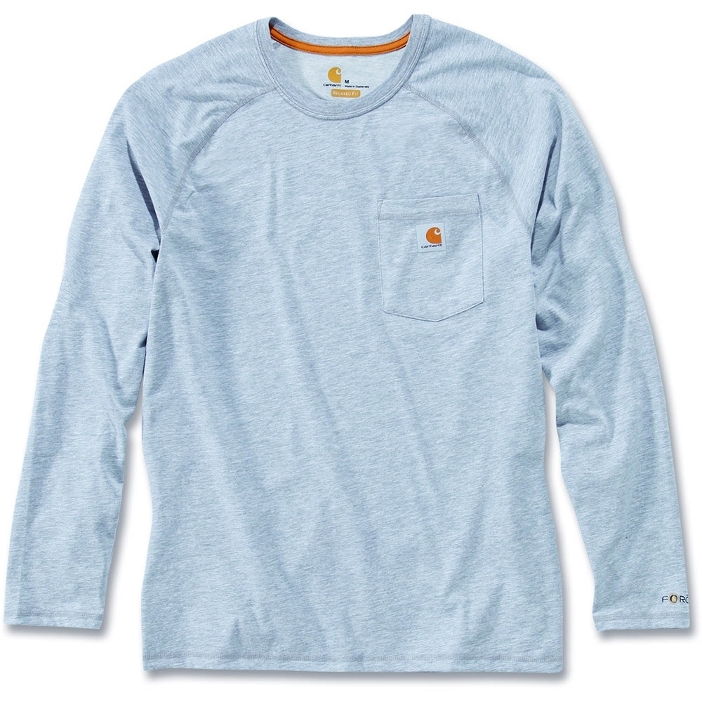 Carhartt Mens Long Sleeve Force Cotton Polyester Fast Drying T-shirt S - Chest 34-36 (86-91cm)