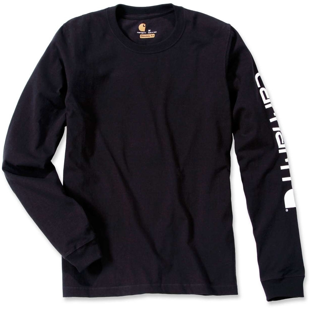 Carhartt Mens Long Sleeve Rib Knit Crew Neck Signature Logo T-shirt  M - Chest 38-40 (97-102cm)
