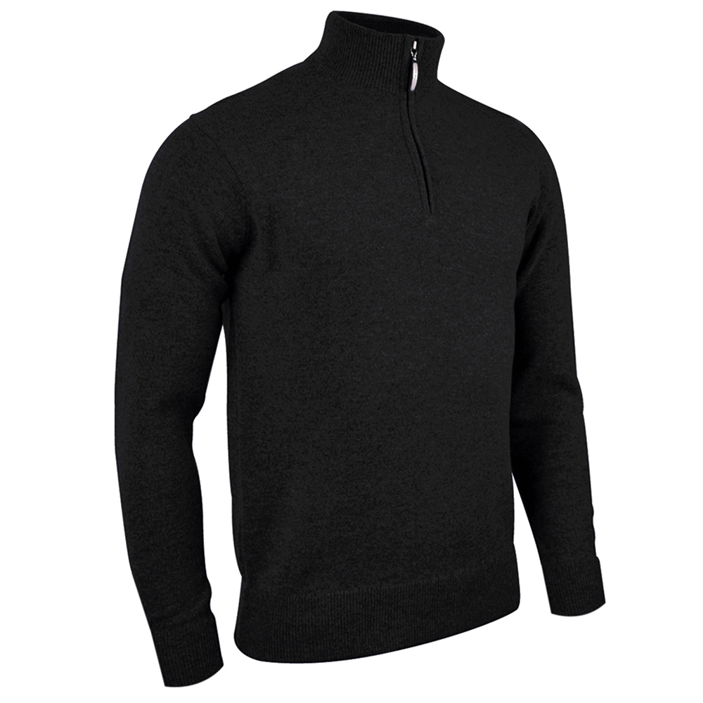Glenmuir Mens Coll Zip Neck Knitted Lambswool Sweater M- Chest 40-42