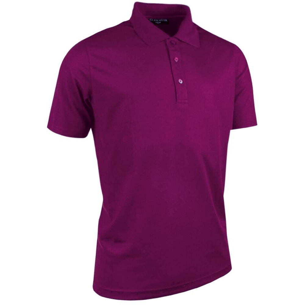 Glenmuir Mens Performance Pique Plain Breathable Polo Shirt 2xl- Chest Size 50