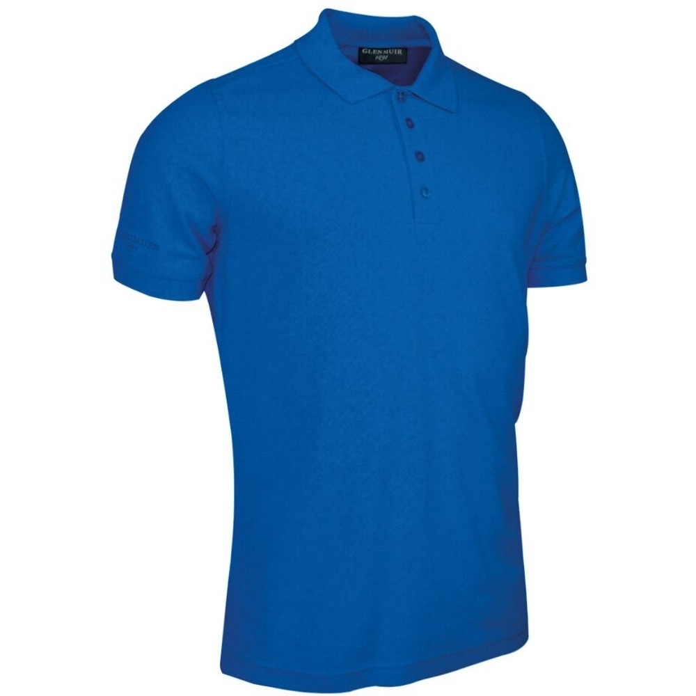 Glenmuir Mens Short Sleeve Kinlock Pique Cotton Polo Shirt L- Chest Size 46-48
