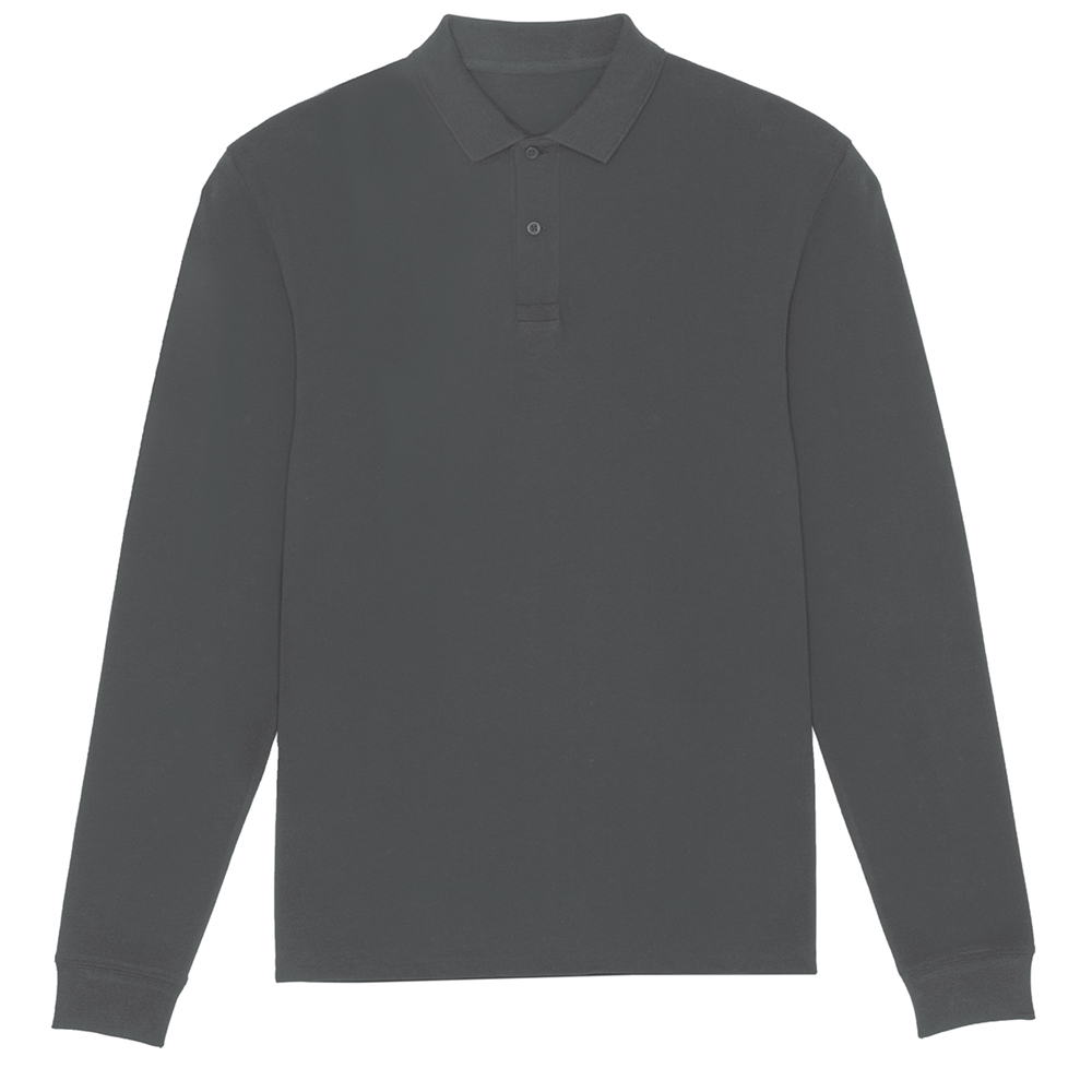 Greent Mens Organic Cotton Dedicator Long Sleeve Polo Shirt 2xl- Chest 46-47