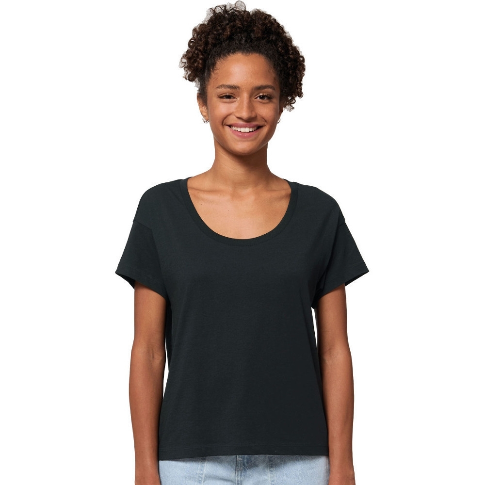 Greent Womens Organic Cotton Chiller Scoop Neck T Shirt Xl- Uk Size 16