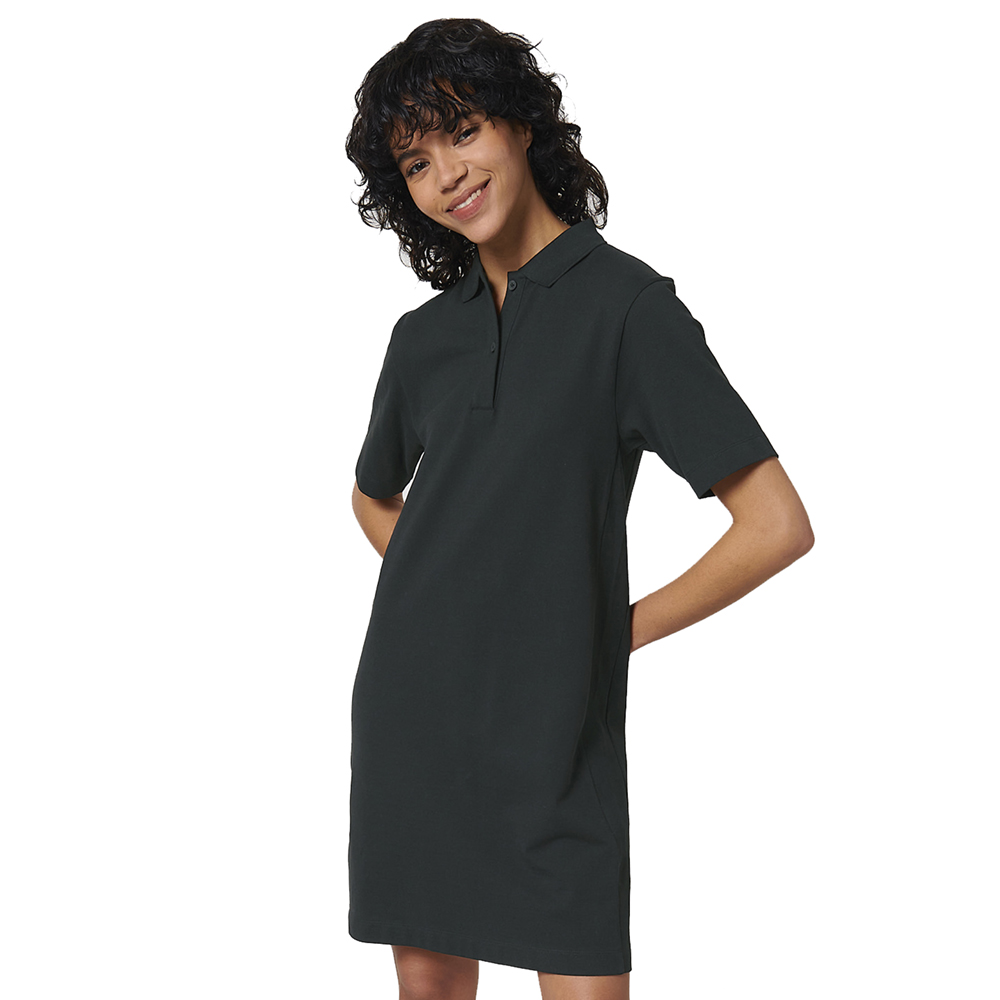 Greent Womens Organic Cotton Paiger Pique Polo Dress S- Uk 10