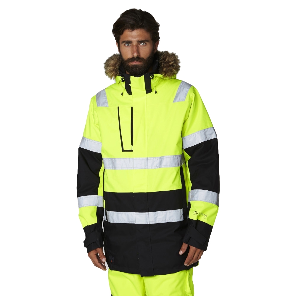 Helly Hansen Mens Alna Winter Hi Vis Parka Workwear Jacket M - Chest 39.5 (100cm)