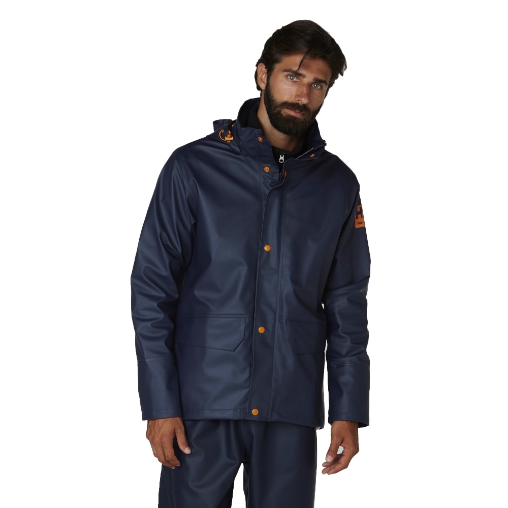 Helly Hansen Mens Gale Waterproof Rain Workwear Jacket S - Chest 36 (92cm)