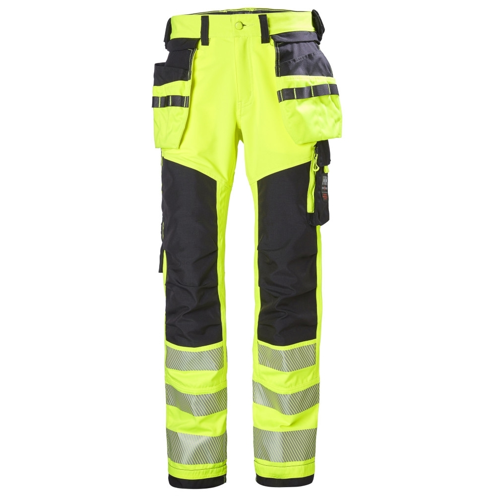 Helly Hansen Mens Icu Construction Hi Vis Work Trousers C48 - Waist 33  Inside Leg 32